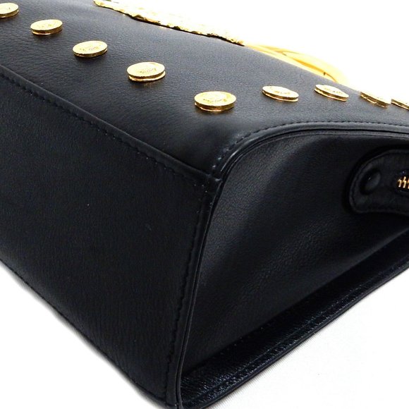 Versace Gold Medusa Leather Hand bag! Stunning! - Picture 7 of 13
